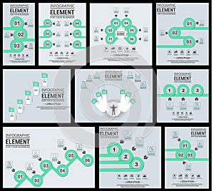 Collection of element for infographic template gemetric figure overlapping circles photo