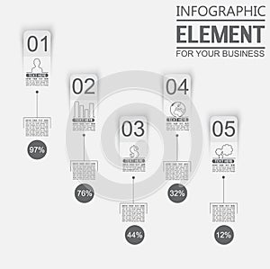 Collection of element for infographic template gemetric figure photo