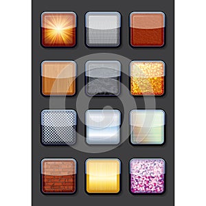 Collection of Eps10 Shiny Empty Textured Buttons photo