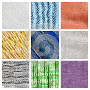 Collection fabric textured background