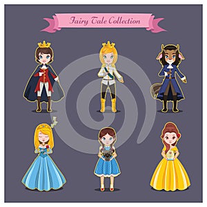 Collection of fairy tale princes and princesses