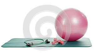 Collection of fitness equipment