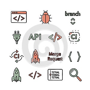 Software Development Icons Set