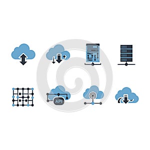 Cloud Computing and Server Icons