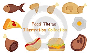 collection of food illustrations