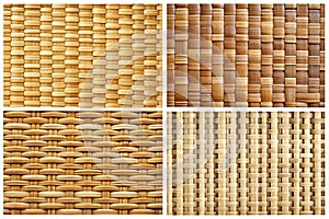 Wicker texture set. Set of 4 wicker textures