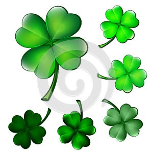 Collection of four-leaf clovers