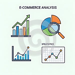 E-commerce Analysis and Statistics Icon Set