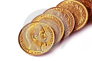 Collection of french antique gold coins (Napoleon)