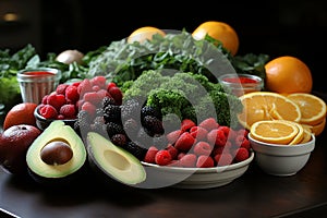 A collection of fresh fruits and vegetables