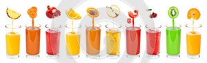 Collection of fresh juices