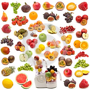 Collection of fresh juicy fruits