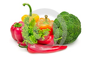 Collection fresh vegetables