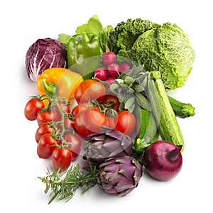 Collection of fresh vegetables photo