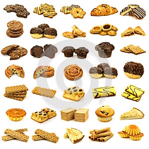 Collection of freshly baked pastry