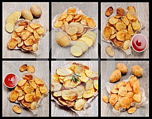 Collection of fried potato