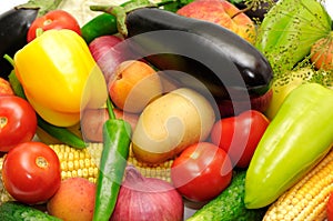 Collection fruits and vegetables