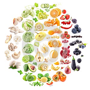 Collection of fruits and vegetables photo