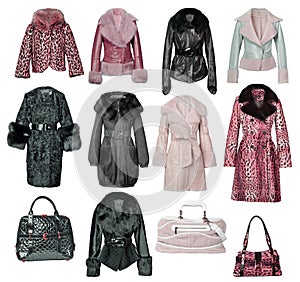 Collection of fur coats