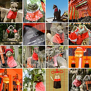 Collection of Fushimi Inari Taisha Shrine scenics