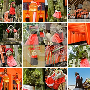 Collection of Fushimi Inari Taisha Shrine scenics