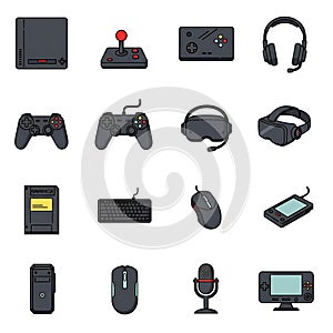 Gaming and Technology Icons Set