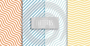 Full color pattern set. Monochrome patterns/background and texture collection.