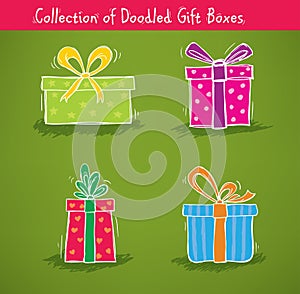 Collection of gift boxes