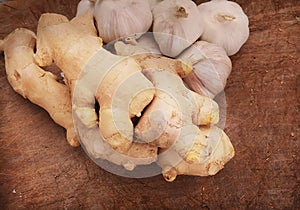Collection of ginger root