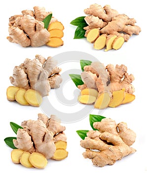 Collection of ginger root