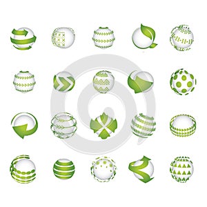 collection of globe logo elements. Vector illustration decorative design