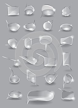 Collection glossy bubbles for speech