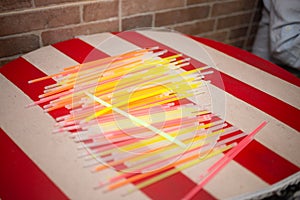 Collection of glowsticks prepared for the party