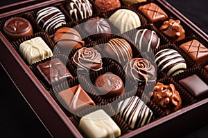 collection of gourmet chocolates in box