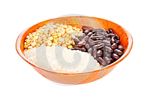 Collection of groats in bowl