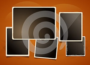 Collection of Grunge Photo Frames. Dark Wall with Art Background. Vintage Foto Frame. Decoretive Design Template. Jpeg