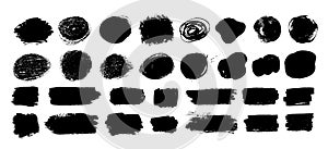 Collection of hand drawn forms and banners