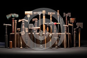 collection of gunsmithing hammers and punches