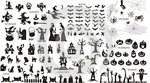 Collection of a Halloween silhouettes
