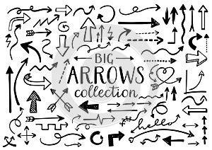 Collection of Hand Drawn Arrows - Doodles