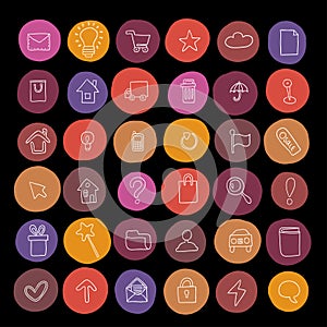 Collection of hand drawn icons.