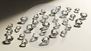 Collection of Heart-Shaped Diamonds