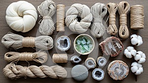 The collection highlights the diversity of natural materials