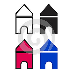 Collection home icons. House symbol