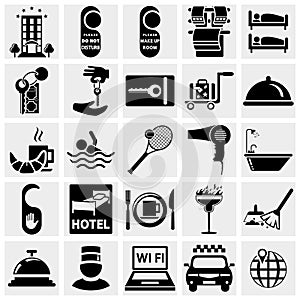 Hotel icons set