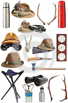 Collection of hunting and outdoor equipment