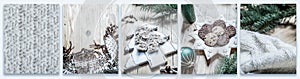 collection of hygge Christmas images - warm beige and green tones - original images to be found in my gallery