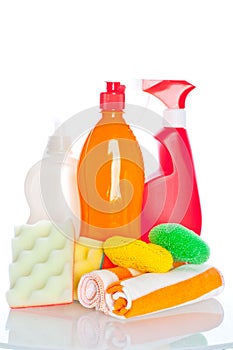 Collection of hygiene cleaners for housework