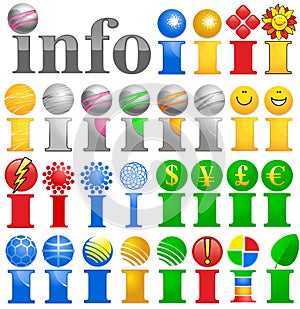 Collection of icons on the theme `information`
