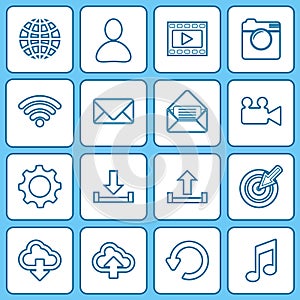 Collection icons for web and mobile apps.